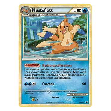 Carte Mustéflott - Rare (Brillante) de Pokémon HS Déchaînement 16/95