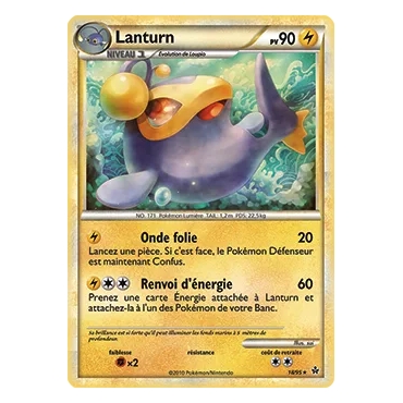 Lanturn 18/95 : Joyau Rare (Brillante) de l'extension Pokémon HS Déchaînement