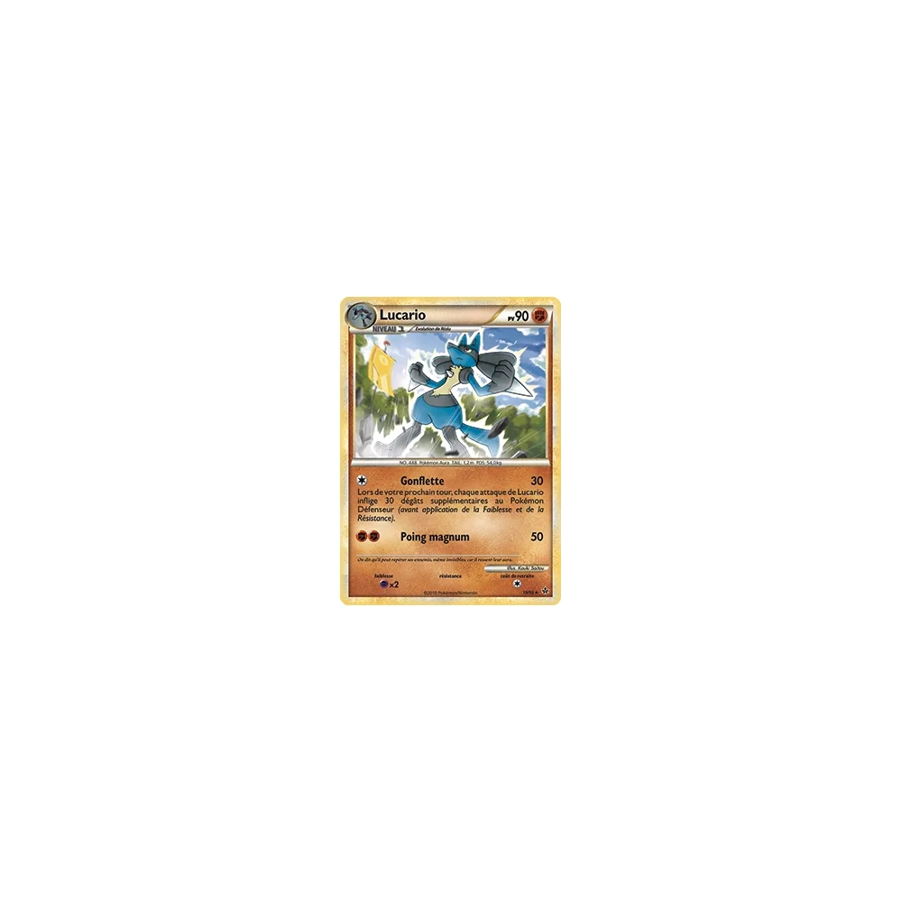 Lucario 19/95 : Joyau Rare (Brillante) de l'extension Pokémon HS Déchaînement