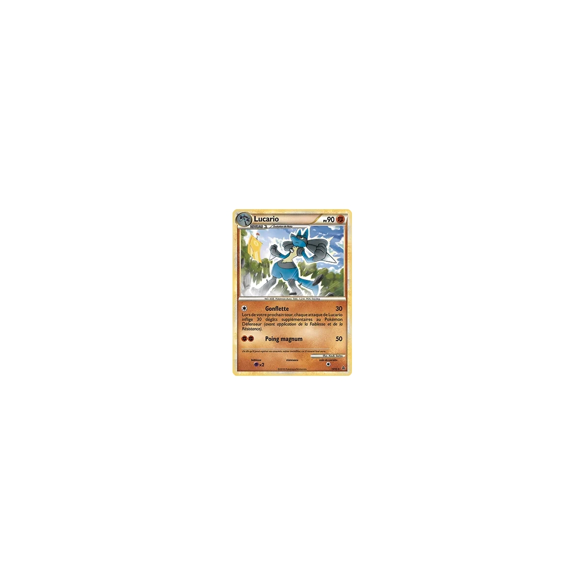 Lucario 19/95 : Joyau Rare (Brillante) de l'extension Pokémon HS Déchaînement