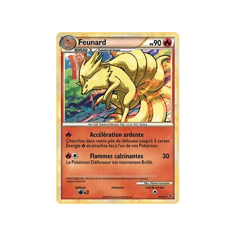 Carte Feunard - Rare (Brillante) de Pokémon HS Déchaînement 20/95