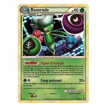 Roserade 23/95 : Joyau Rare (Brillante) de l'extension Pokémon HS Déchaînement