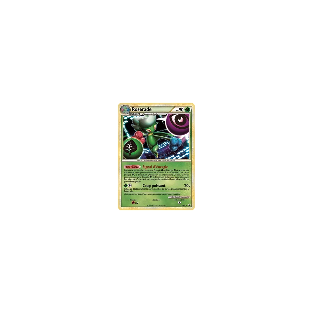 Roserade 23/95 : Joyau Rare (Brillante) de l'extension Pokémon HS Déchaînement