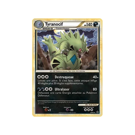 Tyranocif 26/95 : Joyau Rare (Brillante) de l'extension Pokémon HS Déchaînement