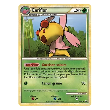 Carte Ceriflor - Peu commune (Brillante) de Pokémon HS Déchaînement 28/95