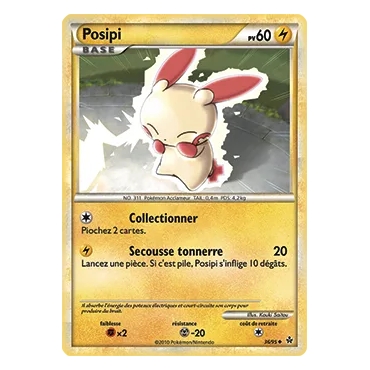 Carte Posipi - Peu commune (Brillante) de Pokémon HS Déchaînement 36/95