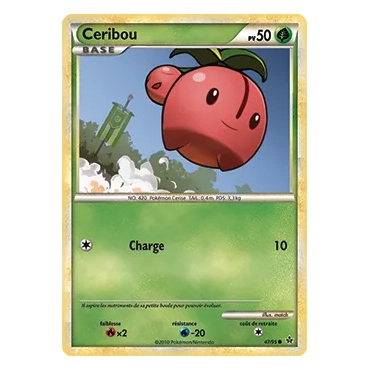 Ceribou 47/95 : Joyau Commune (Brillante) de l'extension Pokémon HS Déchaînement