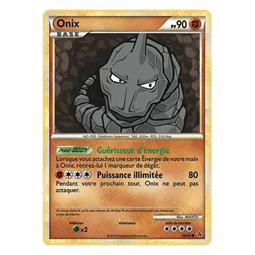 Découvrez Onix, carte Commune (Brillante) de la série HS Déchaînement