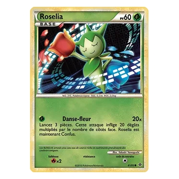 Roselia 61/95 : Joyau Commune (Brillante) de l'extension Pokémon HS Déchaînement