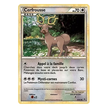 Carte Cerfrousse - Commune (Brillante) de Pokémon HS Déchaînement 64/95
