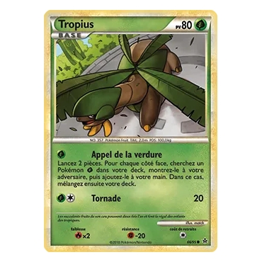 Carte Tropius - Commune (Brillante) de Pokémon HS Déchaînement 66/95