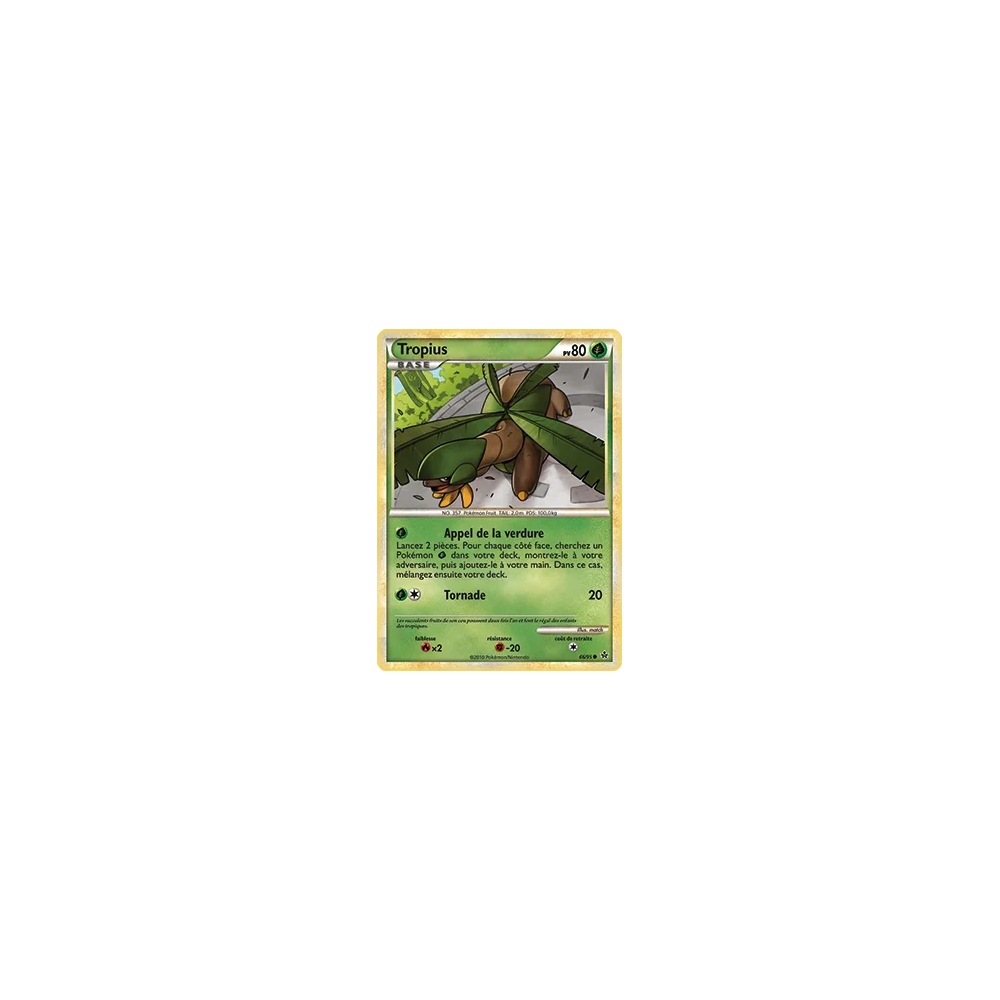 Carte Tropius - Commune (Brillante) de Pokémon HS Déchaînement 66/95