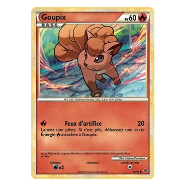 Goupix 68/95 : Joyau Commune (Brillante) de l'extension Pokémon HS Déchaînement