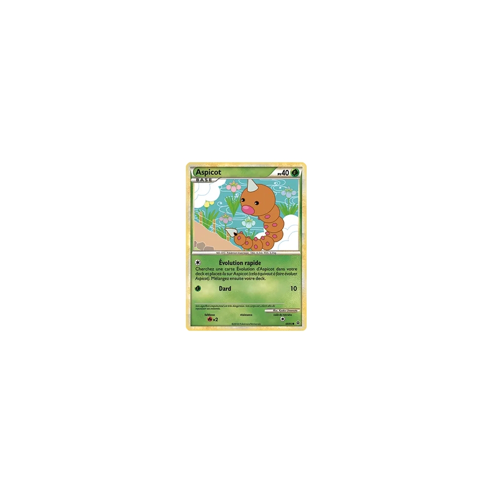 Carte Aspicot - Commune (Brillante) de Pokémon HS Déchaînement 69/95