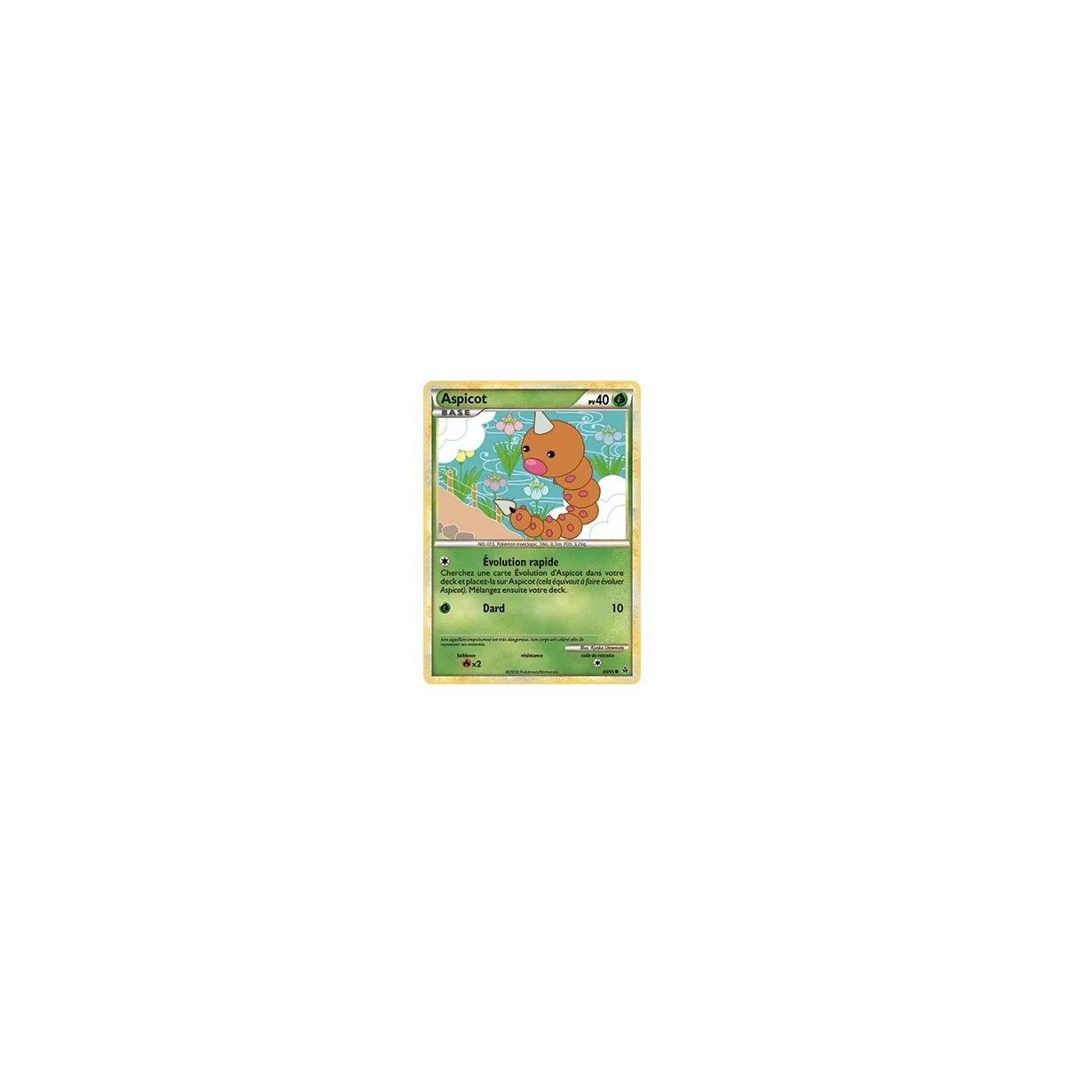 Carte Aspicot - Commune (Brillante) de Pokémon HS Déchaînement 69/95