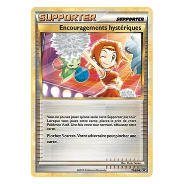 Carte Encouragements hystériques - Peu commune (Brillante) de Pokémon HS Déchaînement 71/95