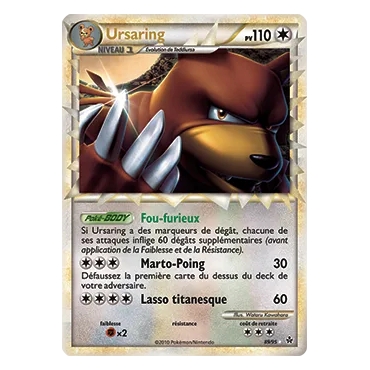 Découvrez Ursaring, carte Rare Prime de la série HS Déchaînement