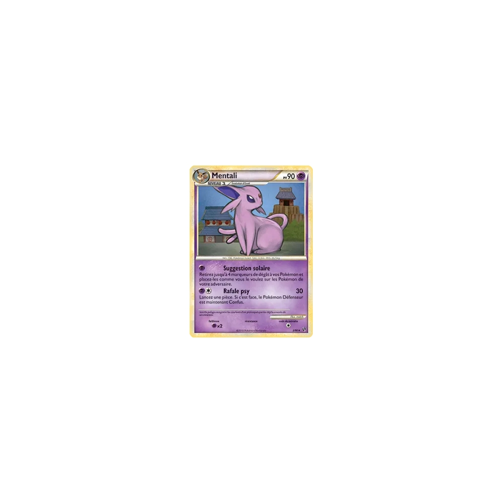 Mentali 002 : Joyau Holographique rare de l'extension Pokémon HS Indomptable