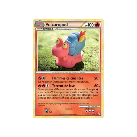 Carte Volcaropod - Holographique rare de Pokémon HS Indomptable 006