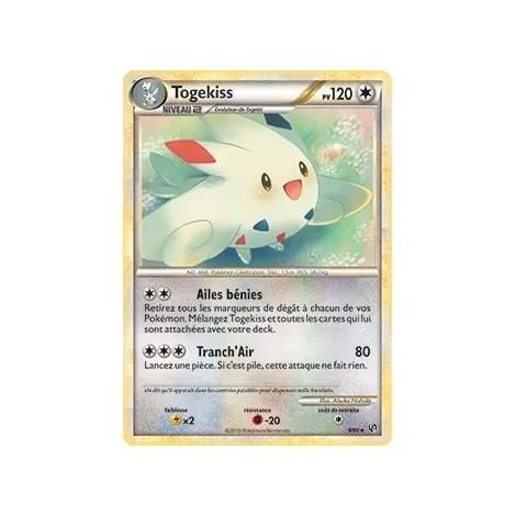 Carte Togekiss - Holographique rare de Pokémon HS Indomptable 009