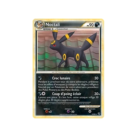 Carte Noctali - Holographique rare de Pokémon HS Indomptable 010