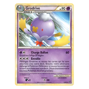 Carte Grodrive - Rare (Brillante) de Pokémon HS Indomptable 012