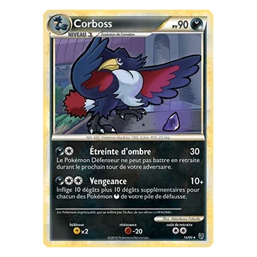 Découvrez Corboss, carte Rare (Brillante) de la série HS Indomptable