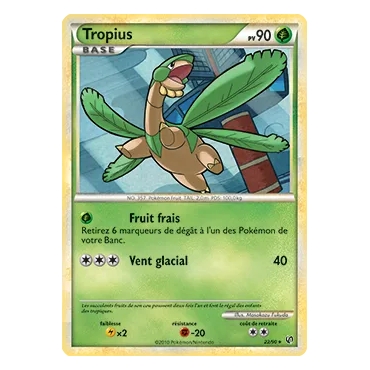 Découvrez Tropius, carte Rare (Brillante) de la série HS Indomptable