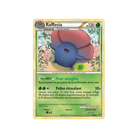 Rafflesia 24/90 : Joyau Rare (Brillante) de l'extension Pokémon HS Indomptable