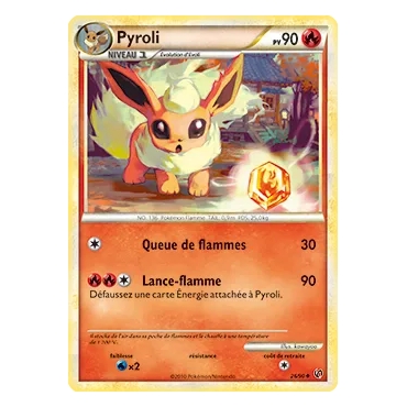 Pyroli 26/90 : Joyau Peu commune (Brillante) de l'extension Pokémon HS Indomptable