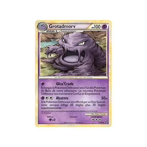 Carte Grotadmorv - Peu commune (Brillante) de Pokémon HS Indomptable 31/90