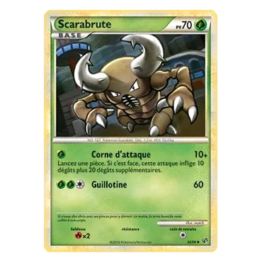 Découvrez Scarabrute, carte Peu commune (Brillante) de la série HS Indomptable