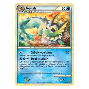 Carte Aquali - Peu commune (Brillante) de Pokémon HS Indomptable 41/90