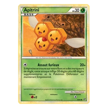 Apitrini 44/90 : Joyau Commune (Brillante) de l'extension Pokémon HS Indomptable
