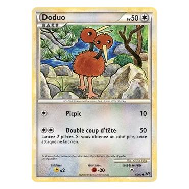 Doduo 45/90 : Joyau Commune (Brillante) de l'extension Pokémon HS Indomptable
