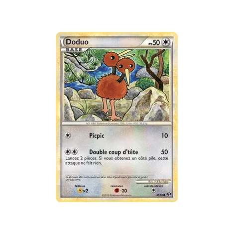 Doduo 45/90 : Joyau Commune (Brillante) de l'extension Pokémon HS Indomptable