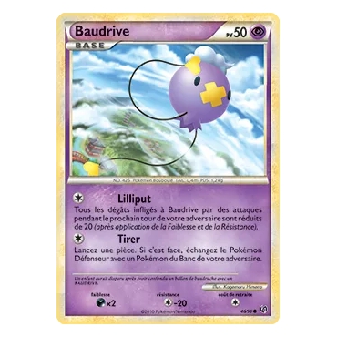 Carte Baudrive - Commune (Brillante) de Pokémon HS Indomptable 46/90