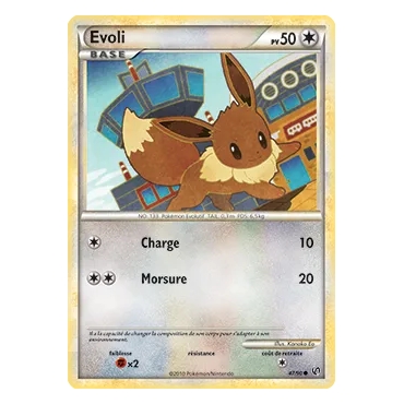 Carte Evoli - Commune (Brillante) de Pokémon HS Indomptable 47/90