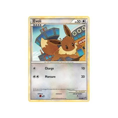 Carte Evoli - Commune (Brillante) de Pokémon HS Indomptable 47/90