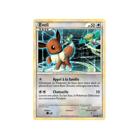 Carte Evoli - Commune (Brillante) de Pokémon HS Indomptable 48/90