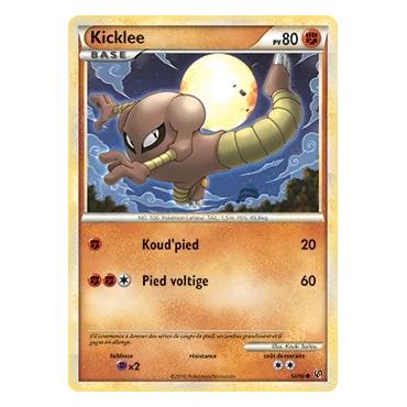 Carte Kicklee - Commune (Brillante) de Pokémon HS Indomptable 52/90