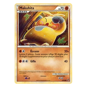 Découvrez Makuhita, carte Commune (Brillante) de la série HS Indomptable