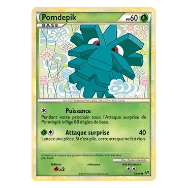 Carte Pomdepik - Commune (Brillante) de Pokémon HS Indomptable 63/90