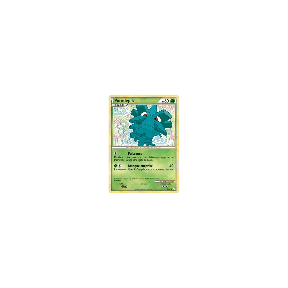 Carte Pomdepik - Commune (Brillante) de Pokémon HS Indomptable 63/90