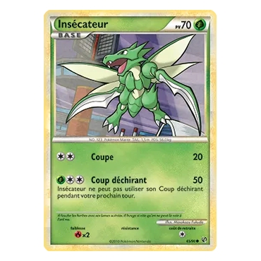 Carte Insécateur - Commune (Brillante) de Pokémon HS Indomptable 65/90