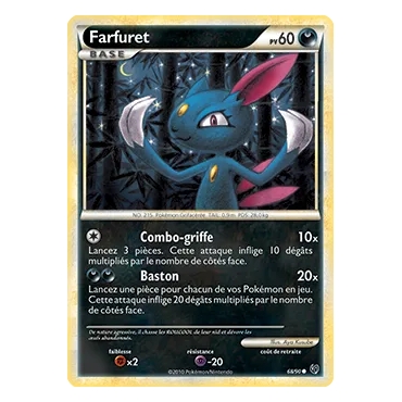 Farfuret 68/90 : Joyau Commune (Brillante) de l'extension Pokémon HS Indomptable