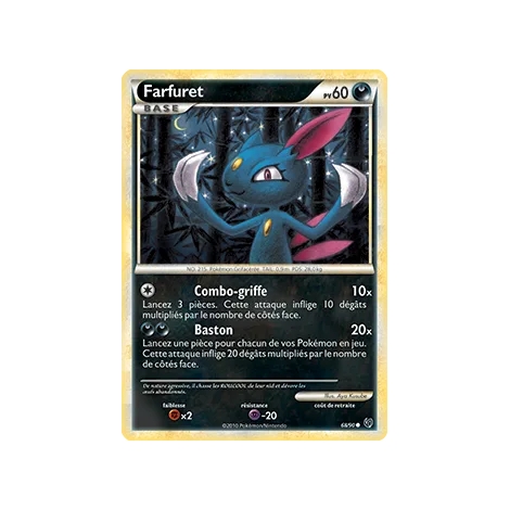 Farfuret 68/90 : Joyau Commune (Brillante) de l'extension Pokémon HS Indomptable