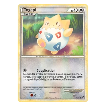 Carte Togepi - Commune (Brillante) de Pokémon HS Indomptable 70/90