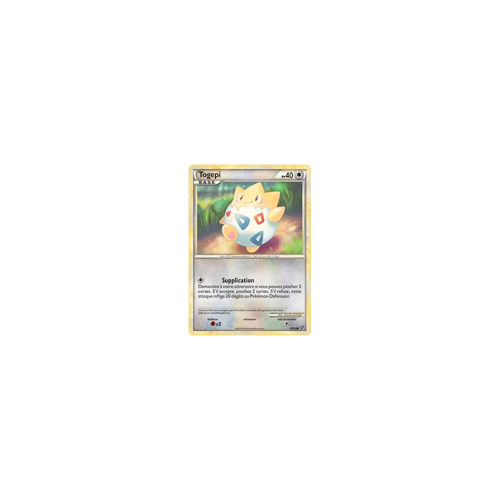 Carte Togepi - Commune (Brillante) de Pokémon HS Indomptable 70/90