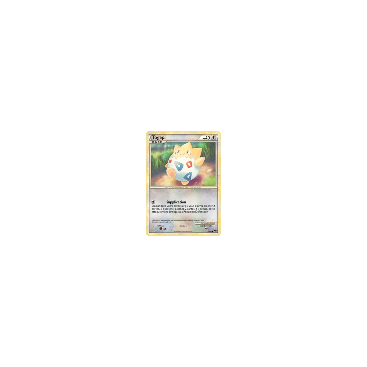 Carte Togepi - Commune (Brillante) de Pokémon HS Indomptable 70/90